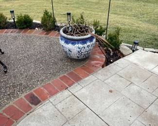 Tuscan Mosaic Tile Ceramic Outdoor Planter, Large - $58.00