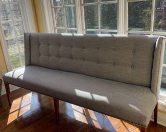 Camden Collection Furniture Upholstered Dining Settee, 6'6" x 22"D - $795.00