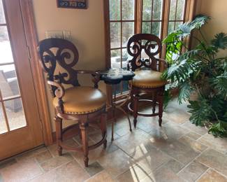 Frontgate Brianna Swivel Counter Stools - 21"W x 25"D x45-3/4"H & 26" Round Seat - $525.00 (set of 3) Or $180 Each                                