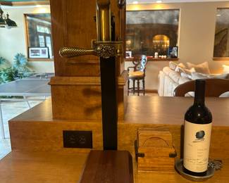 Rogar Estate Table Top Corkscrew Wine Opener with Solid Wood Stand - $78.00