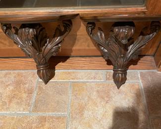 Pair of Carved Leaf Wall Brackets by Maitland-Smith - $165.00/pair