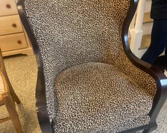 Arhaus Furniture Leopard Print Upholstered Armchair - $375.00