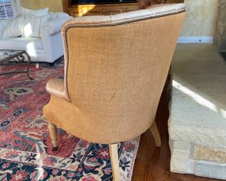 Tufted Arm Leather Armchair from 3 French Hens - $1,100 / Each