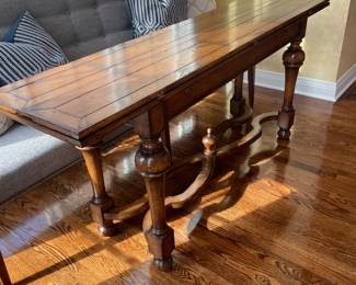 KDR Designer Showrooms Multifunctional Butterfly Leaf Table with Solid Wood Base Table: Dining/Console Table - $1,800.00