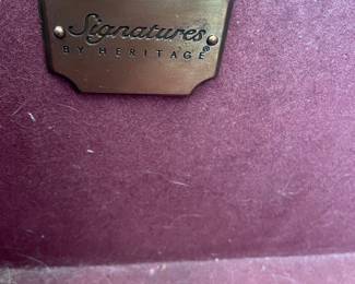 Signature Heritage Furniture Carved Oak Writing Box on Stand, 20.5" x 14.5" x 22"T - $395.00