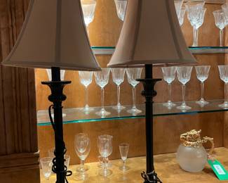 Pair of Classic Buffet Lamps with Shade - $64.00