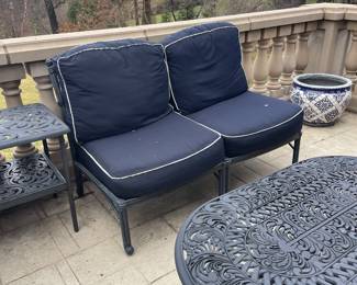 Forshaw Furniture Outdoor Cast Aluminum 2-Seat Loveseat - $1800.00 (Includes Cushions)