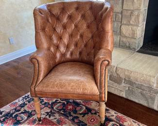 Tufted Arm Leather Armchair from 3 French Hens - $1,100 / Each