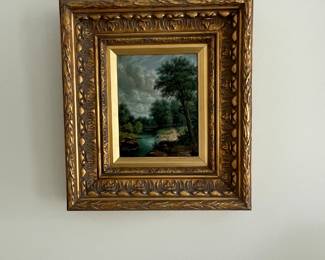 Landscape by Stegall 8 x 10 in Ornate Wood Gold Frame - $195.00