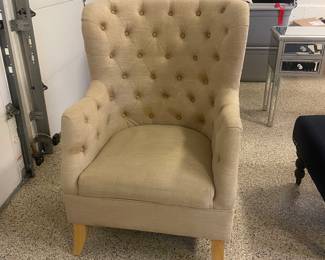 Tufted Upholstered Club Chair -$125.00