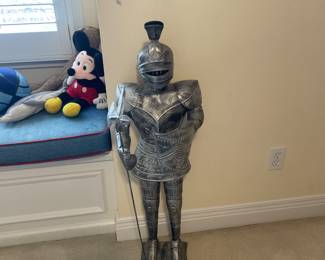 Medieval Metal Knight Statue, 39" - $74.00