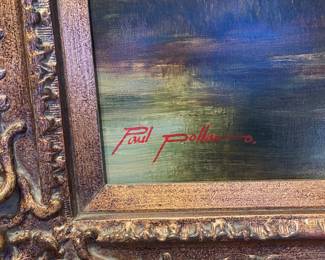Landscape Painting by Paul Pollard, Gold Orante Frame, 24x36" -$775.00