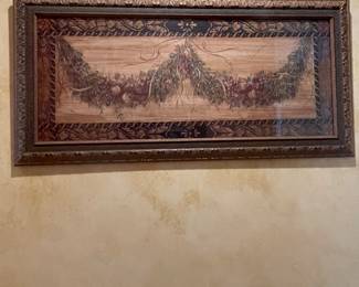 Harvest Garland Framed Print by Classic Art, 45" x 20" - $48.00