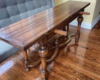 KDR Designer Showrooms Multifunctional Butterfly Leaf Table with Solid Wood Base Table: Dining/Console Table - $1,800.00