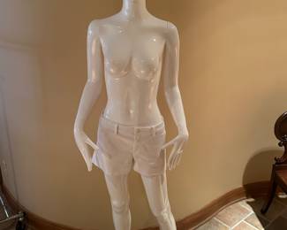 Glossy White Female Egghead Mannequin - 5Ft 10in Tall - $280.00