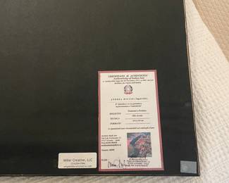 Tramonto a Positano Andrea Riccio (Napili 1954),60 x 60 cm - $425.00