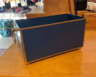 Mattie Rectangular Cachepot Planter 6x12 - Indigo Blue - $38.00