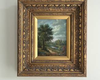 Landscape by Stegall 8 x 10 in Ornate Wood Gold Frame - $195.00