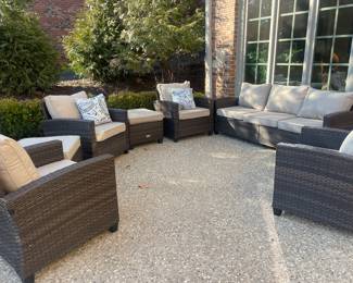 7 Piece Outdoor Rattan Outdoor Wicker Patio Furniture Set - $975.00