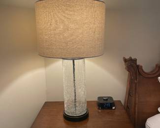 24" Crackled Glass Contemporary Maxax Glass Table Lamps - $64.00/Pair
