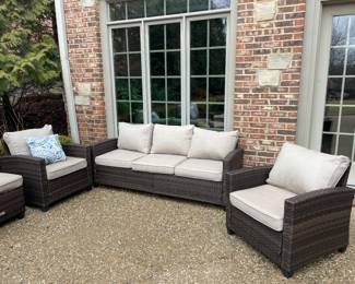 7 Piece Outdoor Rattan Outdoor Wicker Patio Furniture Set - $975.00