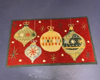 Holiday Hook 4 Ornaments, 27"x34" Rug - $34.00