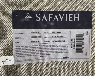 Safavieh Heritage Collection Red/Navey 100% Wool Pile 4'x 4'square Rug - $75.00