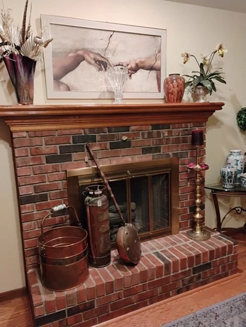 Fireplace Copper Decor