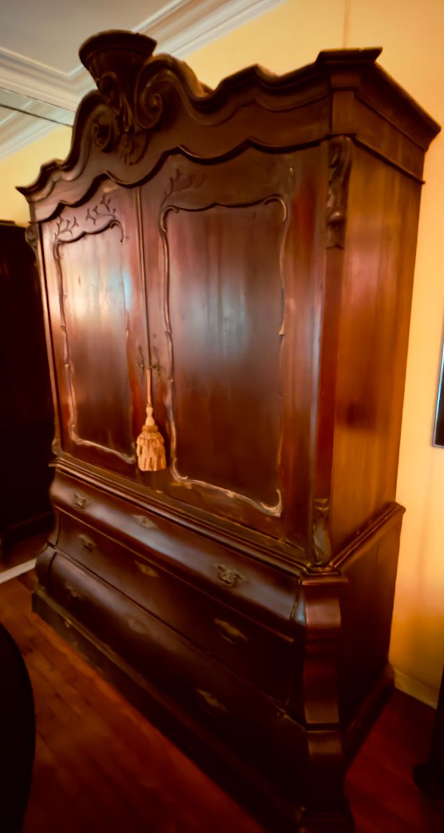 Antique armoire 6 ft wide, 7ft 4 in. tall. 