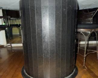 Base of black table.