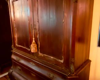 Antique armoire 6 ft wide, 7ft 4 in. tall. 