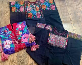 Vintage hand-woven Guatemalan huipils - folk art blouses