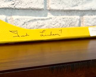 Signed Ted Lindsay HHOF ‘66 hockey stick 