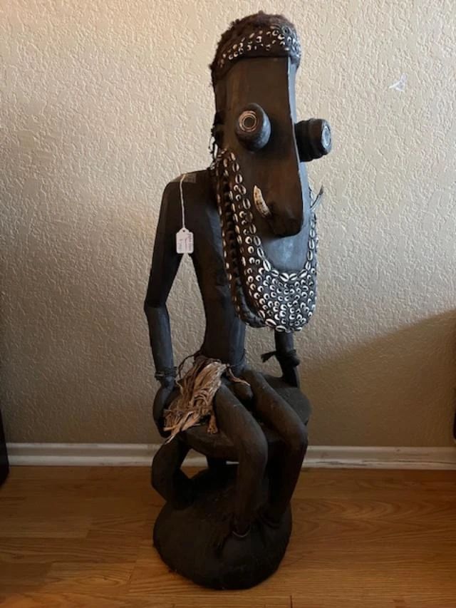 Papua New Guinea Carved Ancestral Tribal Figure Sculpture