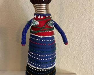 South African Ndebele beaded ceremonial doll