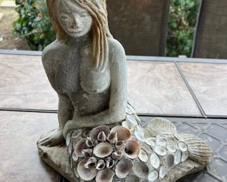 Mermaid garden decor cement