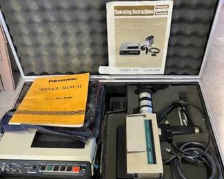 Vintage Panasonic portable video camera kit