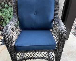 Wicker outdoor rocking chair