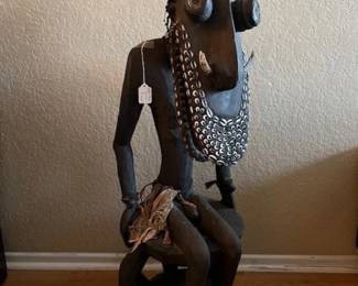 Papua New Guinea Carved Ancestral Tribal Figure Sculpture