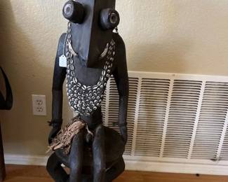 Vintage handcarved African tribal statue