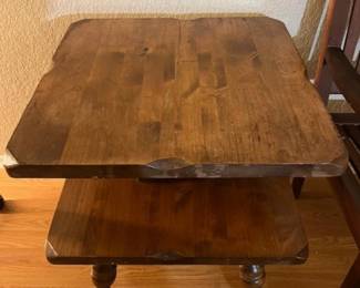 Rustic two tiered sidetable