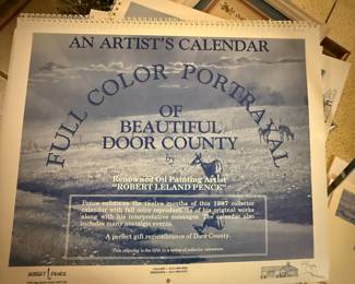 Robert Leland Pence 1987 Collector Calendar - "Full Color Portrait of Beautiful Door County"