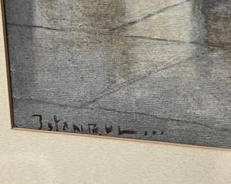 Watercolor Painting of Hagia Sophia Interior by Wladimir Petroff