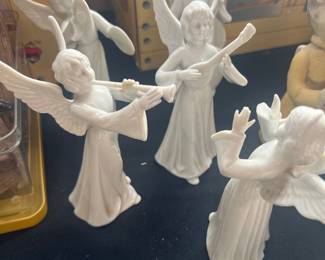 Set of 5 SB Japan Ceramic Angels Playing Musical Instruments