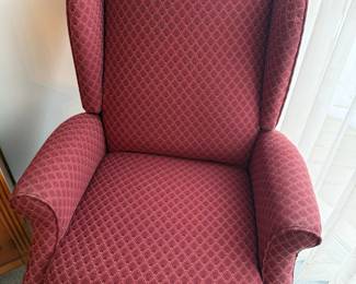 Wingback Recliner Chair with Geometric Pattern