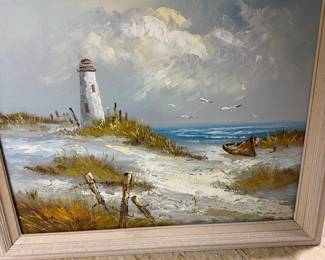 Seascape Lighthouse Painting