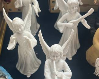 Set of 5 SB Japan Ceramic Angels Playing Musical Instruments