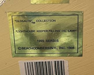 Old Salts Collection "Lighthouse Keeper Filling Oil Lamp" Figurine