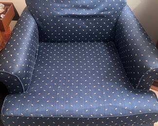 Blue Upholstered Accent Chair