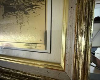 Lionel Barrymore "San Pedro" Gold Foil Etching